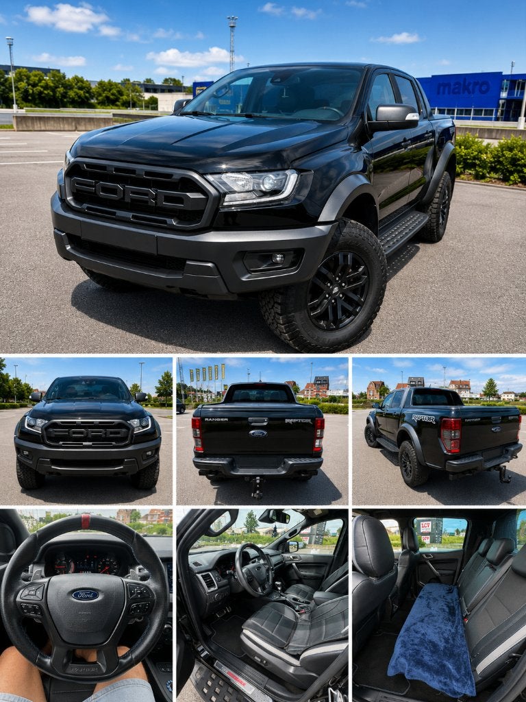 Ford Ranger Raptor 2.0 Bi-Turbo-2021-74000Km, Auto's, Automaat, 4 cilinders, Zwart, Bedrijf