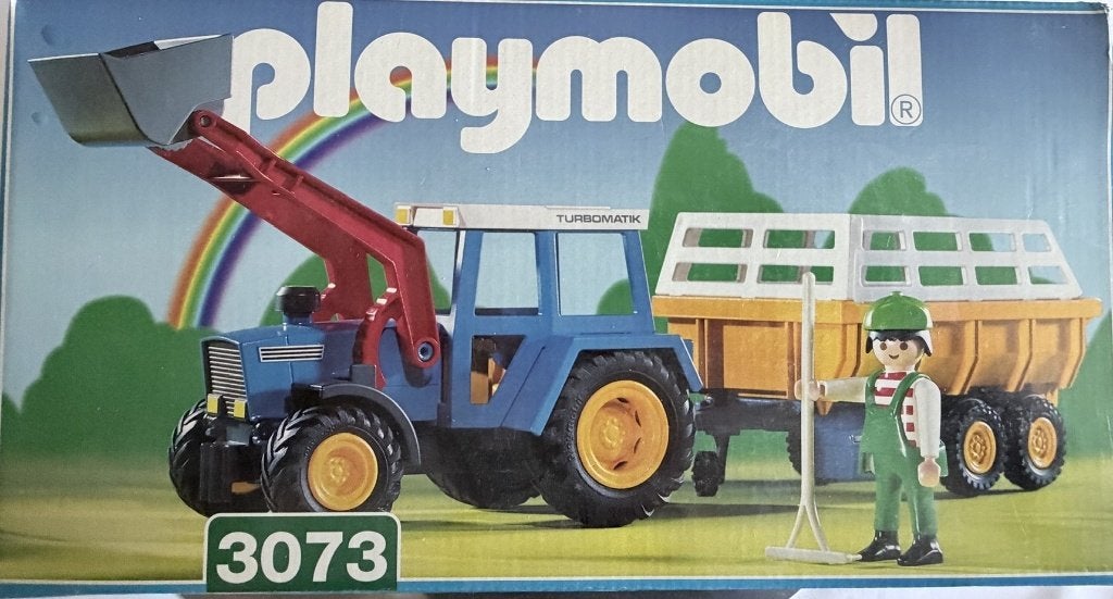 playmobil 3073 traktor met hooiwagen, Complete set, Voertuig, Ophalen of Verzenden, Zo goed als nieuw