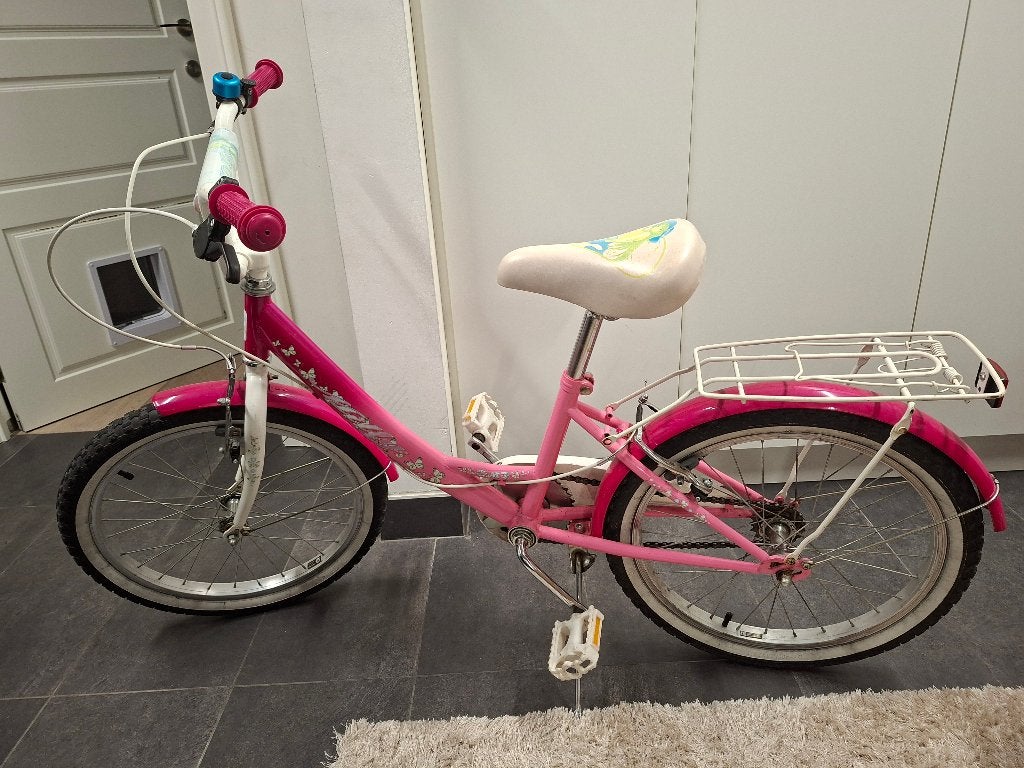 Meisjesfiets 20 inch (roze) –  tot 8 jaar, Fietsen en Brommers, Ophalen, Gebruikt, Trommelrem, 20 inch
