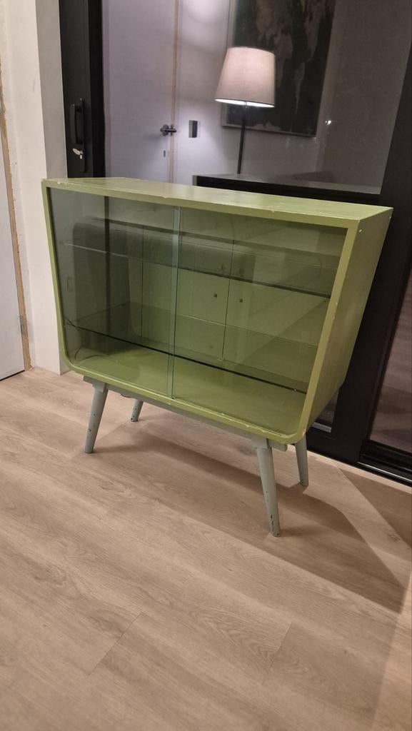 Vintage vitrinekast etalagekast, Huis en Inrichting, Ophalen