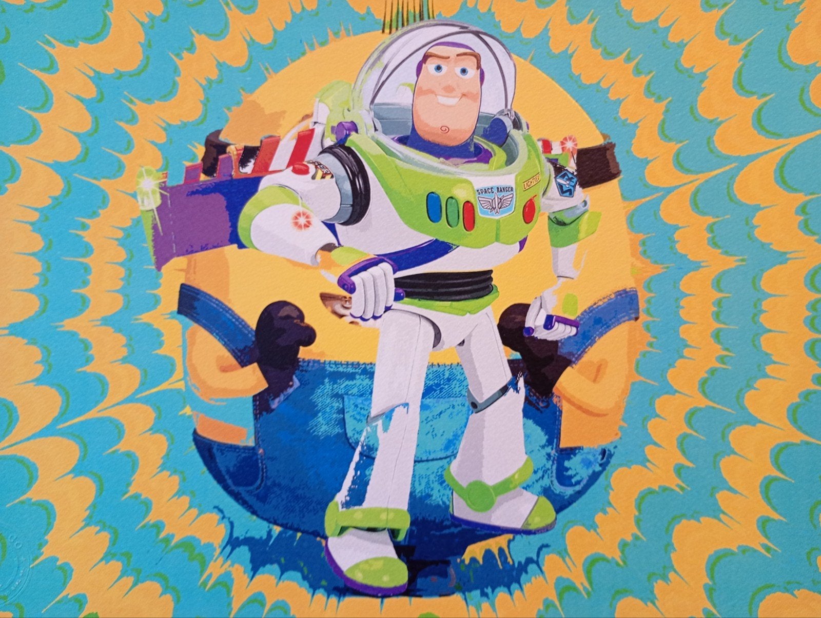 Pop- Art Death NYC Minions VS Buzz Lightyear, Antiquités & Art, Art | Lithographies & Sérigraphies, Signé, Enlèvement ou Envoi