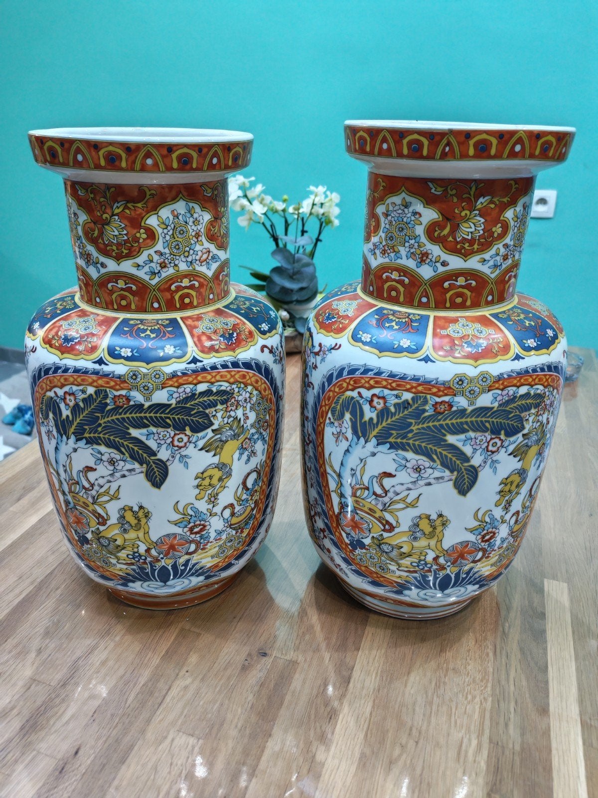 2 vases céramique motifs chinois, Enlèvement