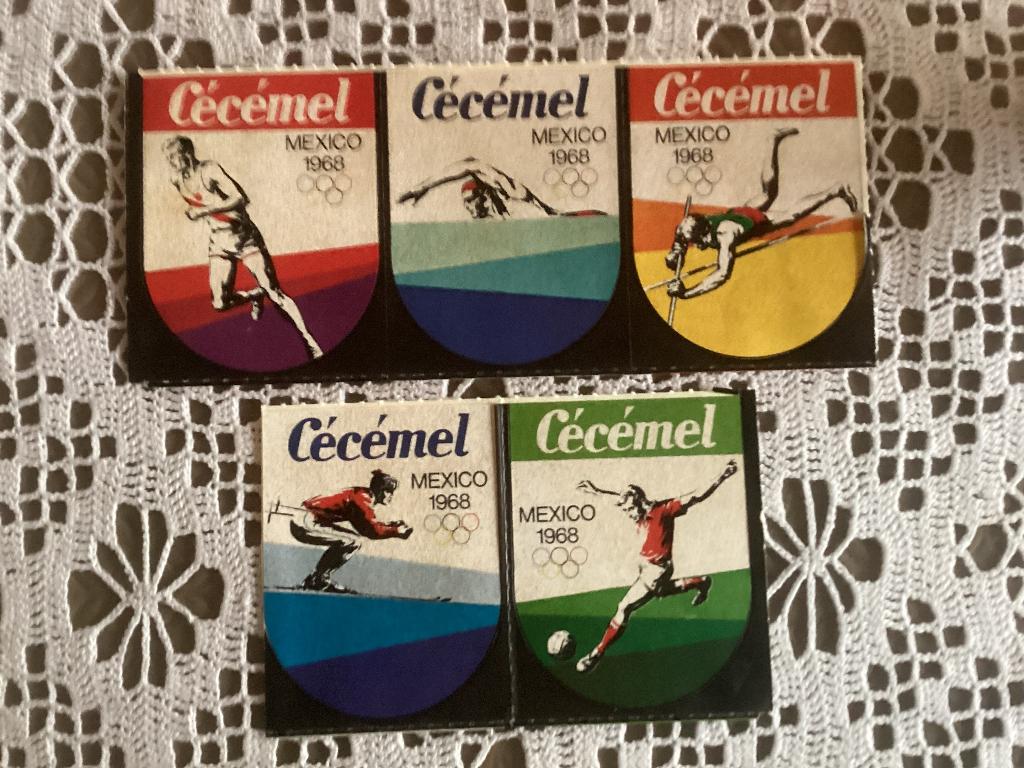 Volledige reeks stickers Cécémel Mexico 1968, Enlèvement ou Envoi, Utilisé