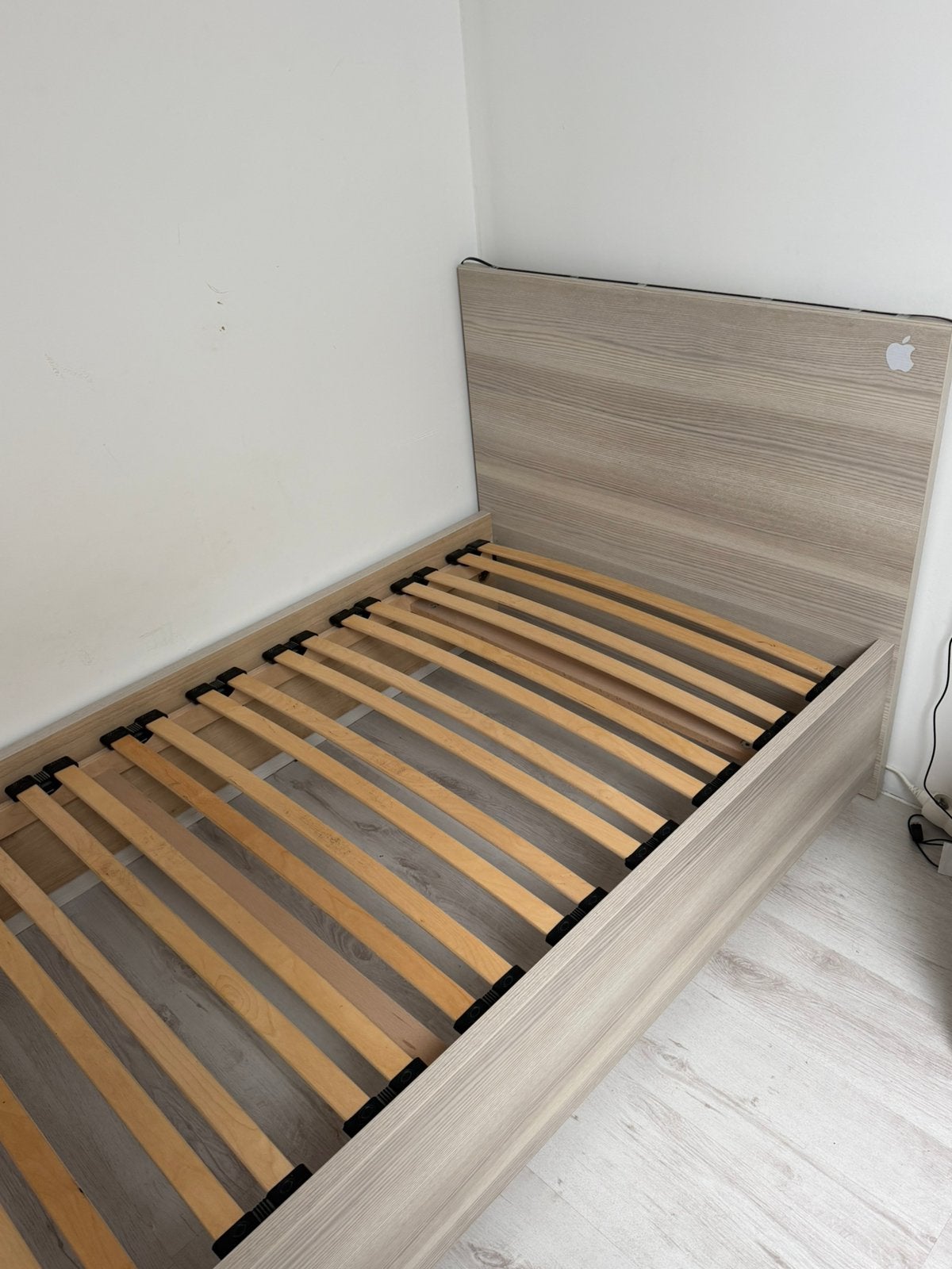 Cadre de lit 90x200 + sommier à lattes, Ophalen, Gebruikt, 90 cm, Eenpersoons