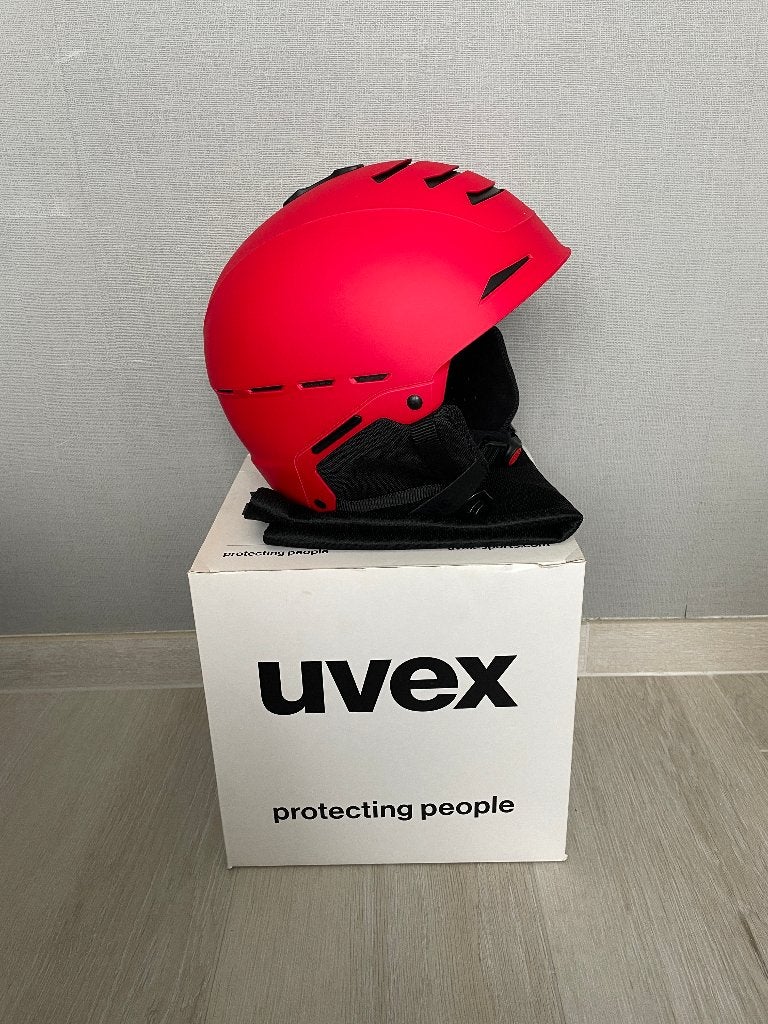 Rode matte Uvex Legend skihelm maat 55-59, Kleding | Dames, Uvex, Ophalen of Verzenden, Zo goed als nieuw, Overige typen