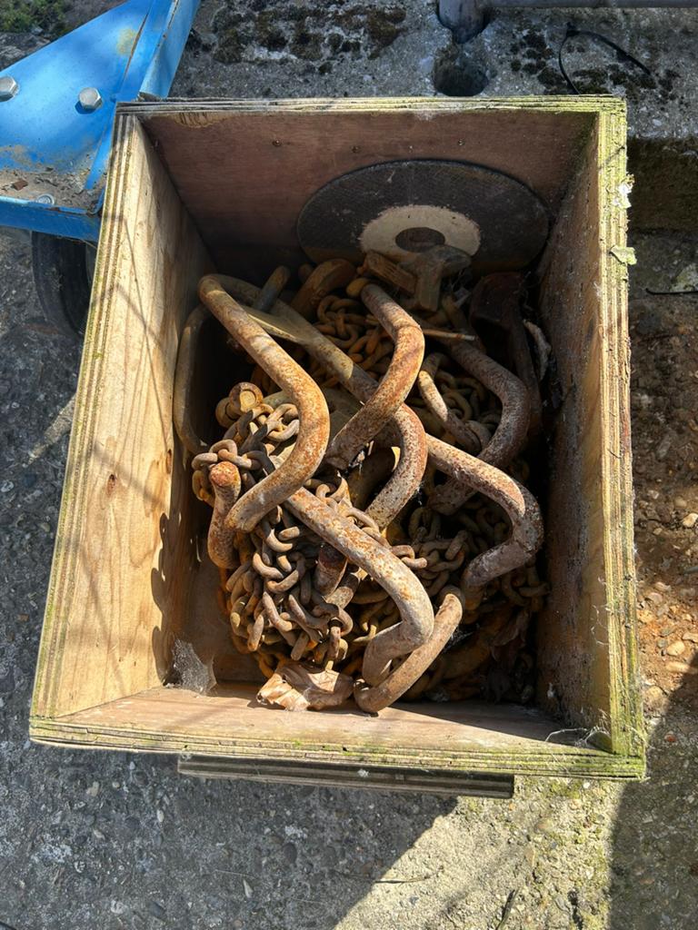 6 m ketting + haken voor welfsels, Doe-het-zelf en Bouw, Ophalen, Gebruikt