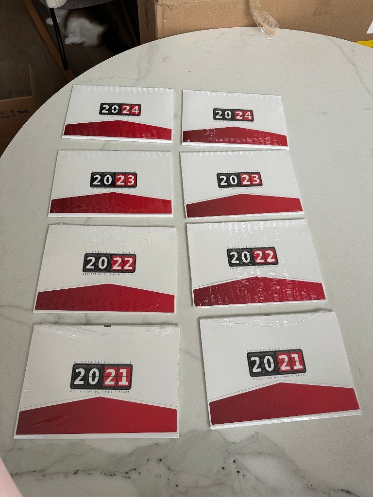 dossiers annuels bpost 2021 2022 2023 2024 récemment scellés, Timbres & Monnaies, Neuf, Non oblitéré, Sans enveloppe, Classeur PTT
