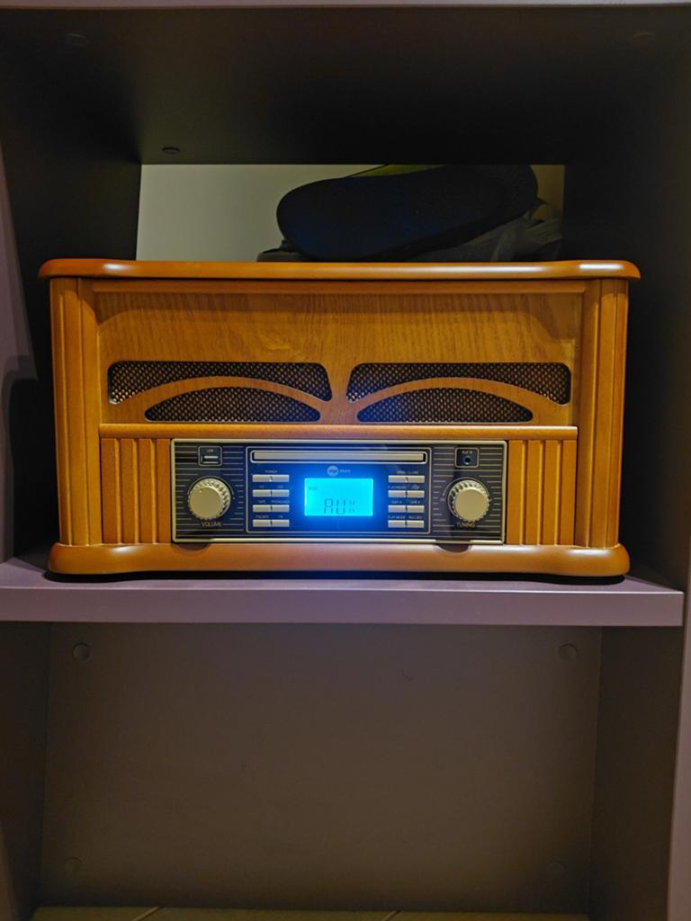 Chaîne Hi-Fi Vintage 6-en-1 MPman - Bois - État Nickel, Ophalen of Verzenden