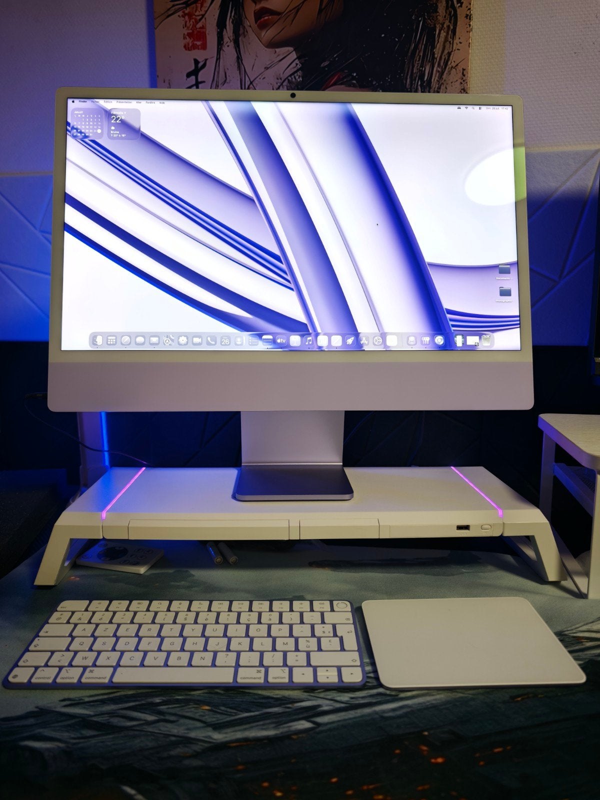 Apple iMac M4 CTO 24GB/2TB paars — Nieuwstaat — Protecti, Ophalen, SSD, IMac, Zo goed als nieuw