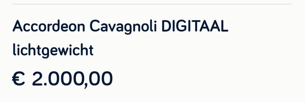 Cavagnolo Accordeon Digitaal -120 bassen, Muziek en Instrumenten, Ophalen