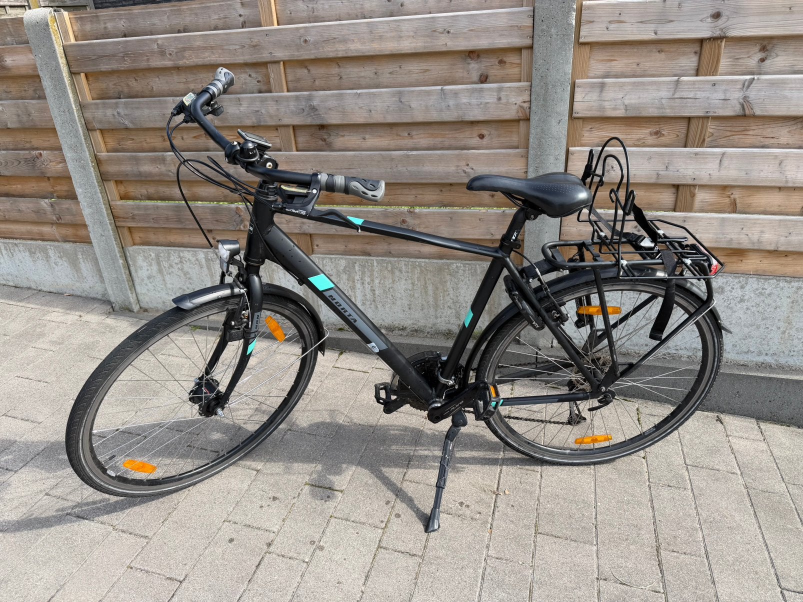 Norta A-30 Zwart/groen Mat heren 2021, Fietsen en Brommers, Gebruikt, Velgrem, Versnellingen, 57 tot 61 cm