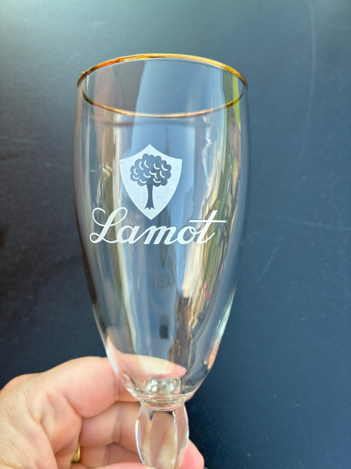 Lot de 6 verres à bière Lamot, Collections, Enlèvement, Utilisé, Verre à bière