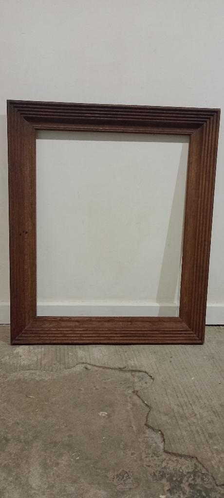 Cadre vide Art Déco en Bois Massif - 43x53 cm, c62, Enlèvement, Utilisé, Bois