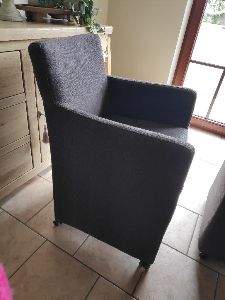 Eetkamerstoelen, Ophalen, Gebruikt, Bruin, Stof