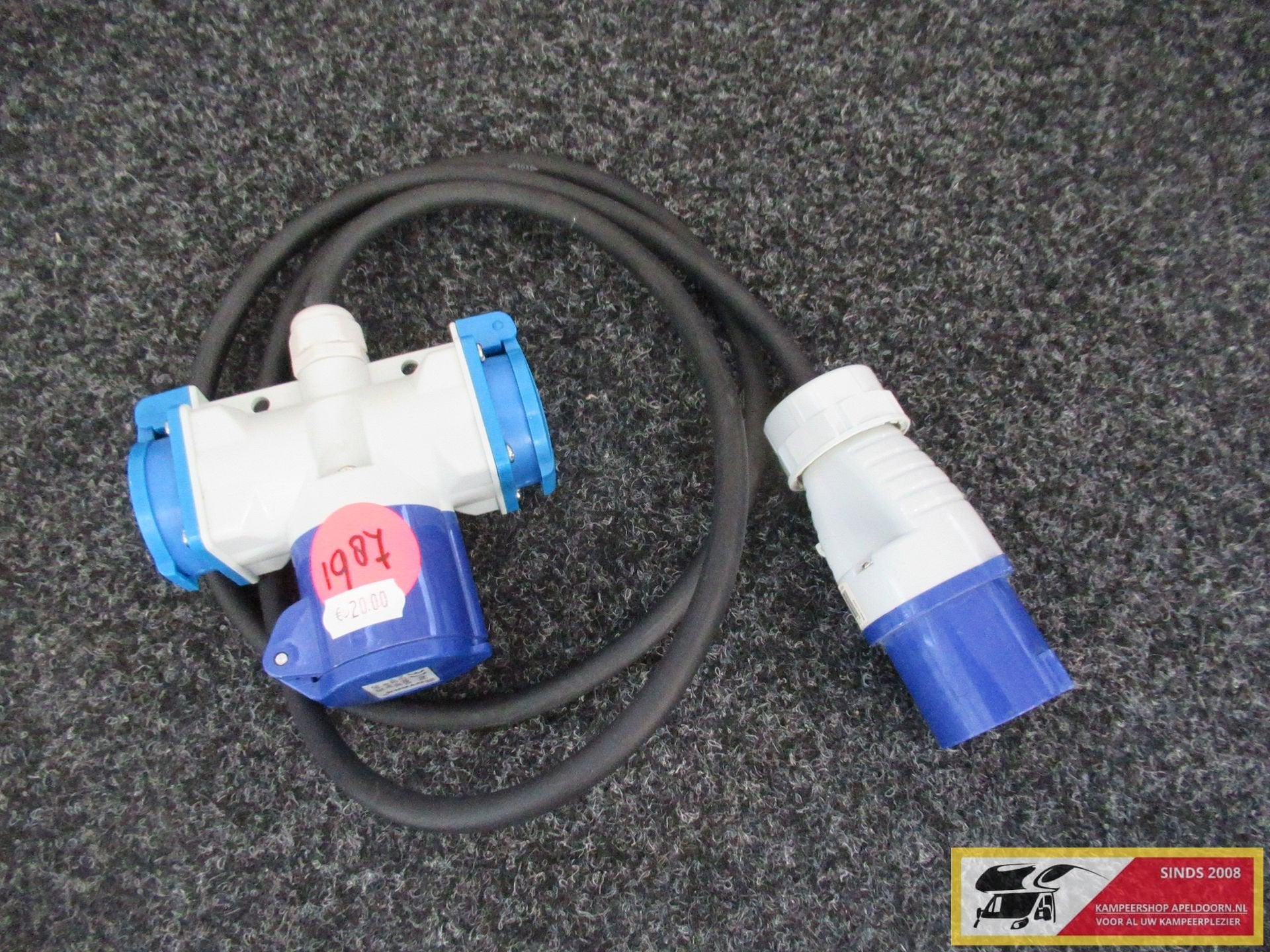 1 mtr. snoer met stekkers nr. 1987, -, Utilisé, -, -