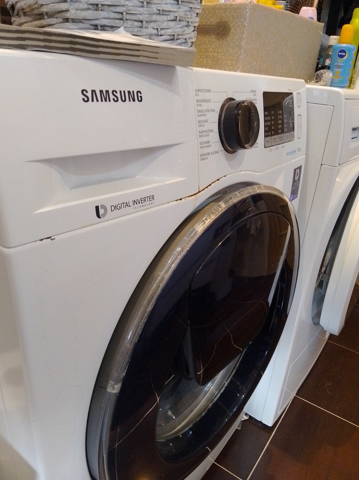 Wasmachine Samsung, Elektronische apparatuur, 6 tot 8 kg, Ophalen, Gebruikt, Minder dan 85 cm