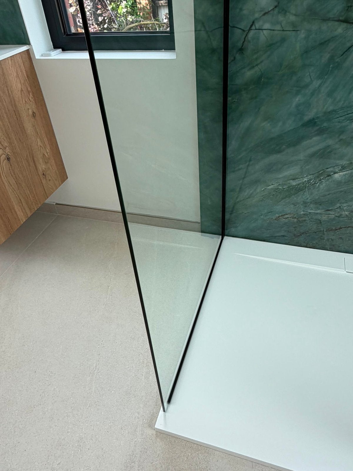 Glazen douchewand 85x200 cm, Doe-het-zelf en Bouw, Glas en Ramen, Ophalen, Zo goed als nieuw, Veiligheidsglas