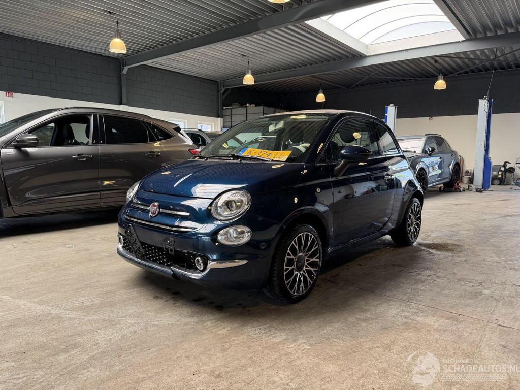 Fiat 500C 1.0 Hybrid Star 37.000 NAP! (bj 2020), Auto diversen, Ongevalwagen, Blauw, Handgeschakeld, Hybride Elektrisch/Benzine