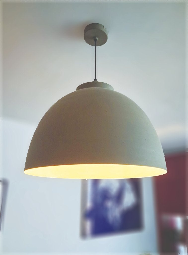 Hanglamp Light & Living Kylie - Beton/Wit, Comme neuf, Enlèvement, E27 (grand), Industriële look