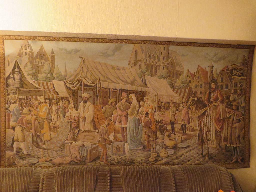 Groot wandtapijt - Vrijdagsmarkt Gent, Ophalen