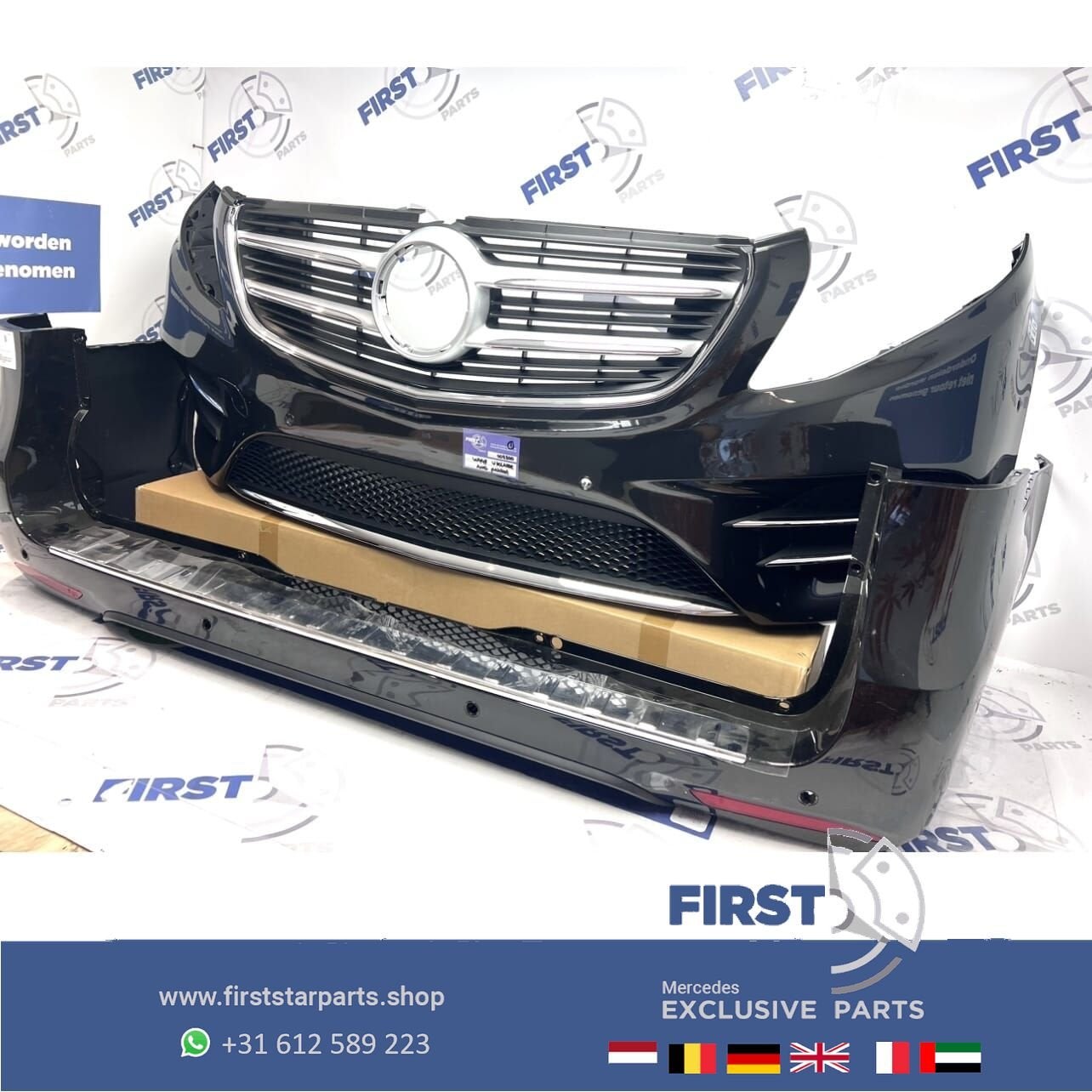 W447 VITO V KLASSE 2023 AMG PAKKET VOORBUMPER + ACHTERBUMPER, Gebruikt, -, Ophalen of Verzenden, Bumper