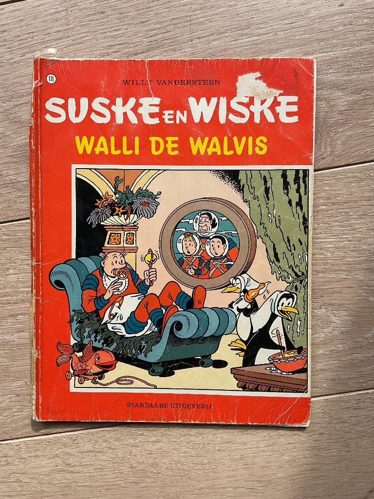 Strip Suske en Wiske: Walli de walvis nr 171 eerste druk, Boeken, Ophalen of Verzenden, Gelezen, Willy vandersteen