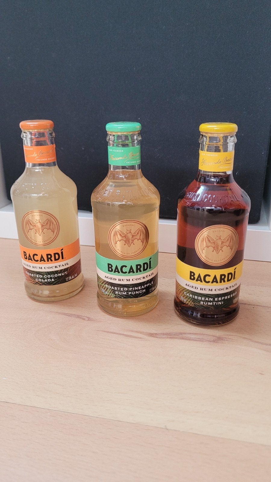 Bacardi aged rum cocktails rum flessen 3 smaken, Ophalen of Verzenden, Vol