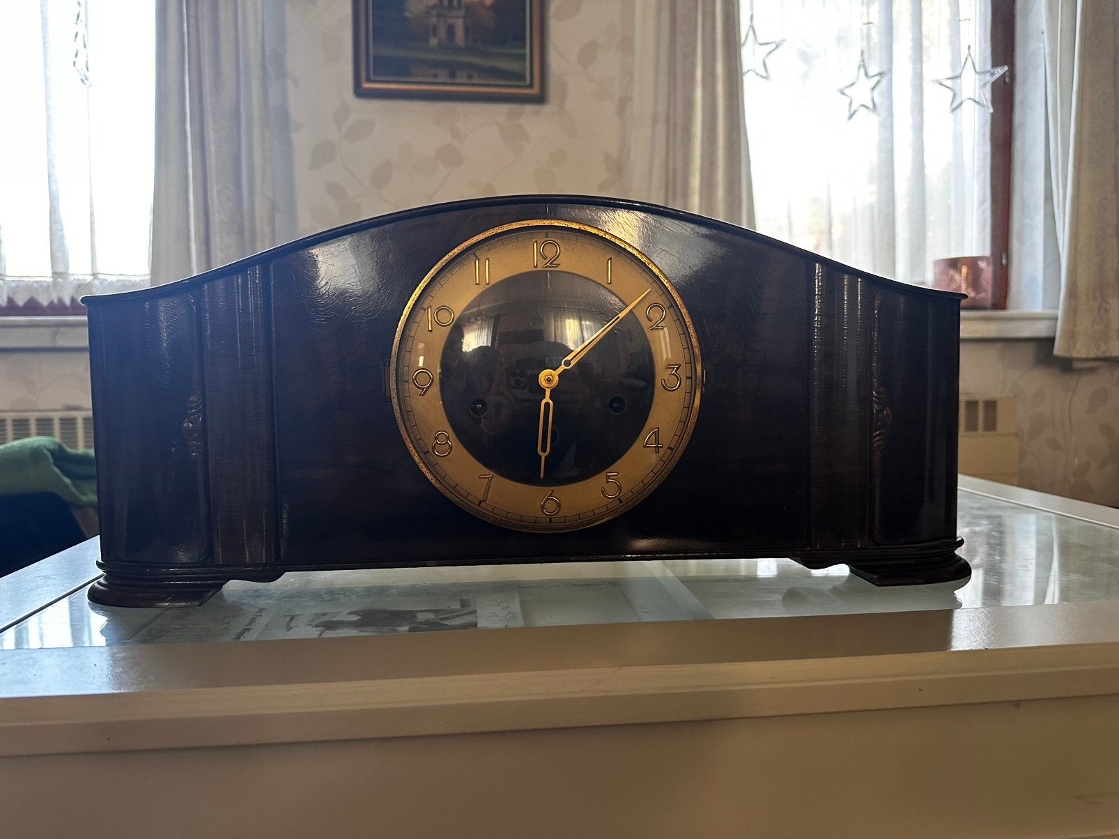 Vintage Kienzle Pendule/tafeklok, Antiek en Kunst, Ophalen
