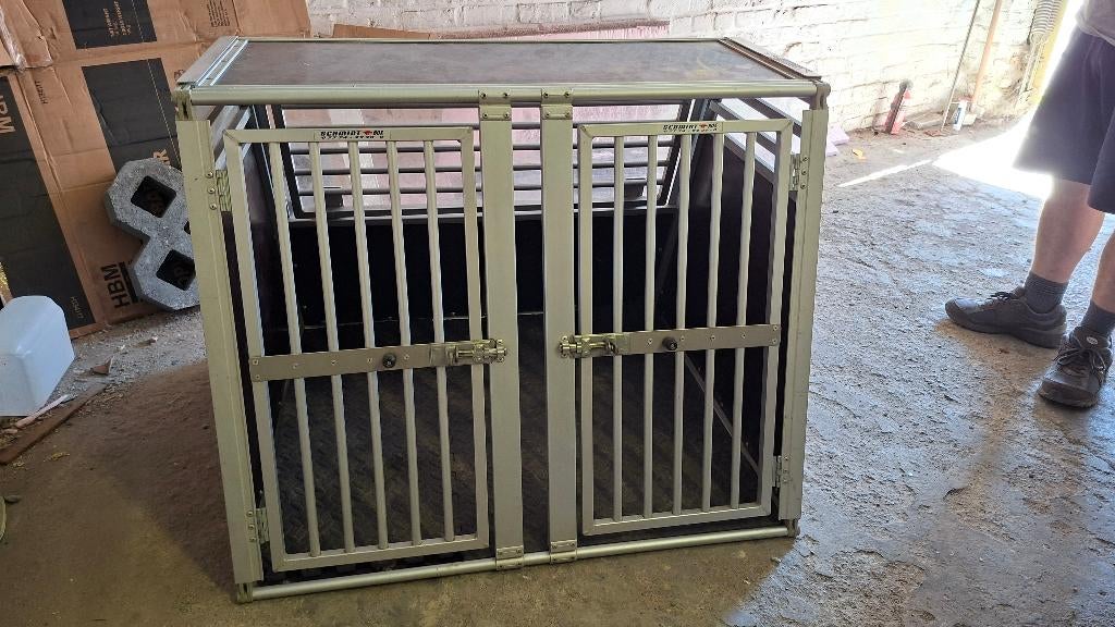 Cage double Schmidt pour chiens, Enlèvement, Utilisé