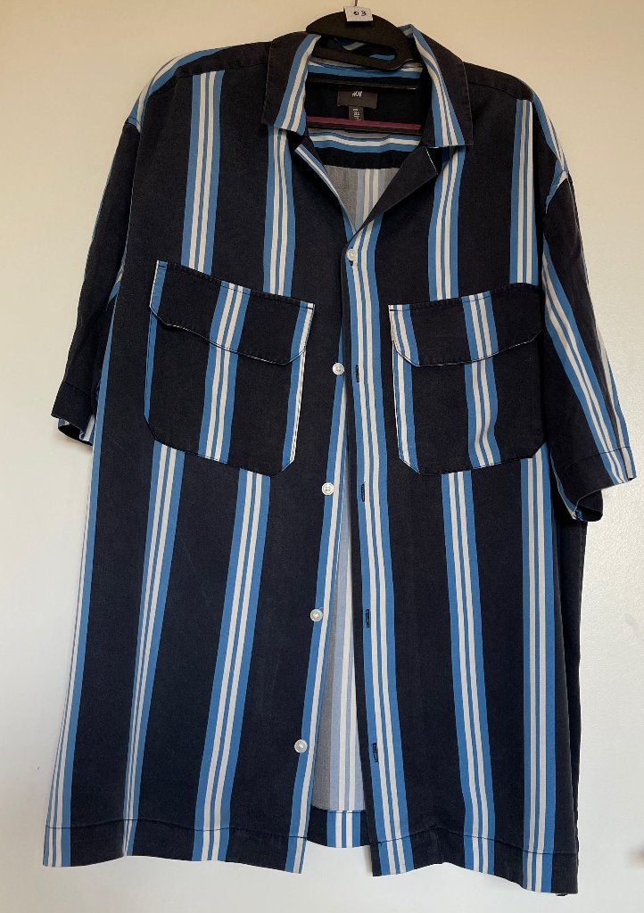 H&M zomershirt voor heren EUR L met korte mouwen, Kleding | Heren, Zo goed als nieuw, Halswijdte 41/42 (L), H&M, Verzenden