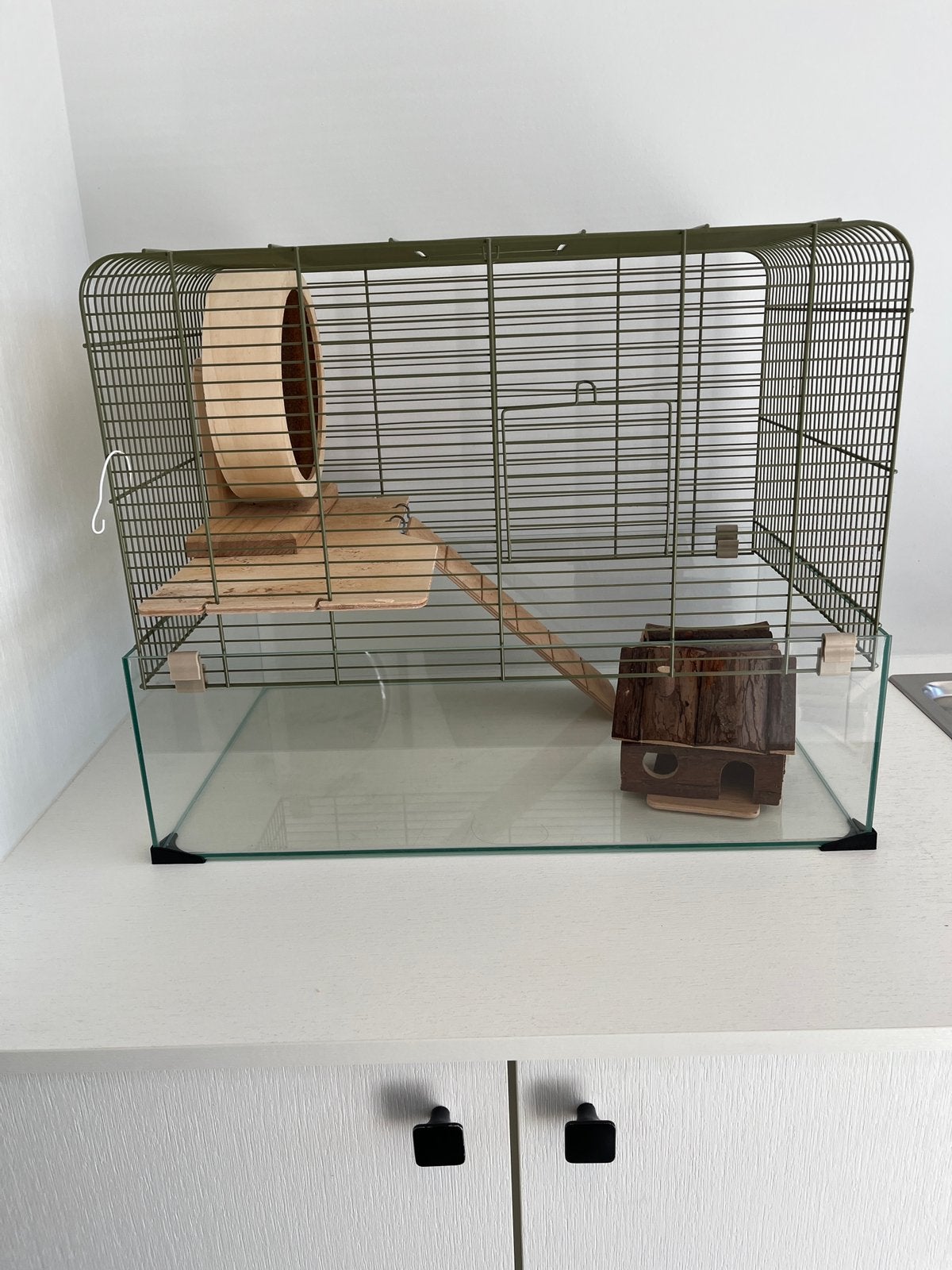 Hamster hok 58,5cm op 38 cm en 47 cm hoog, Dieren en Toebehoren, Kooi, Gebruikt, Minder dan 75 cm, Hamster