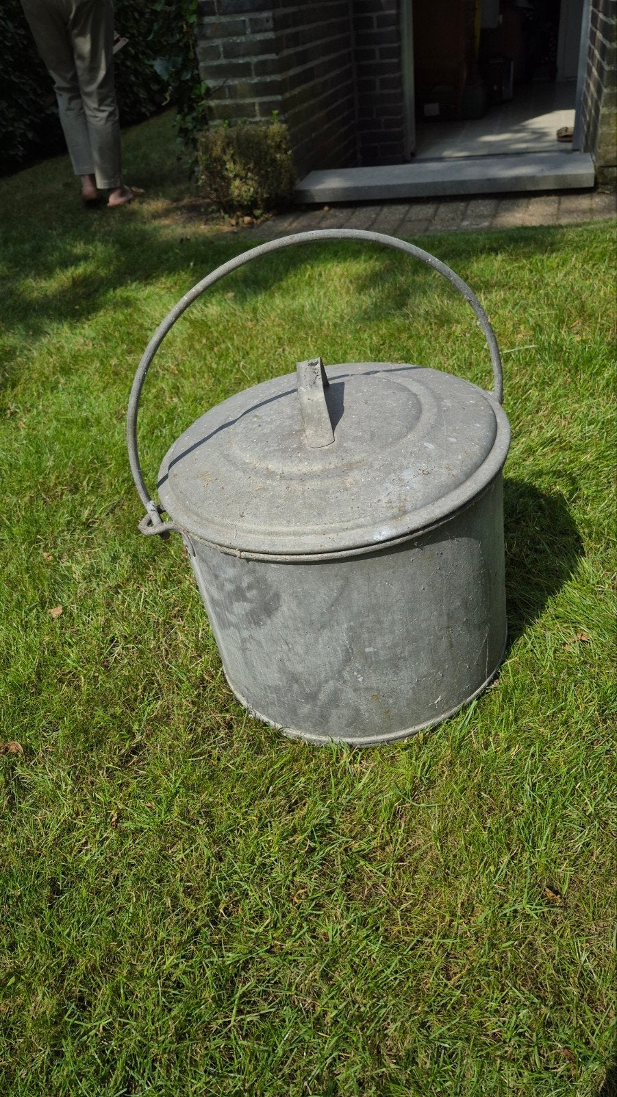 Chaudron a linge ancien/vintage, Divers, Lots de brocante, Enlèvement