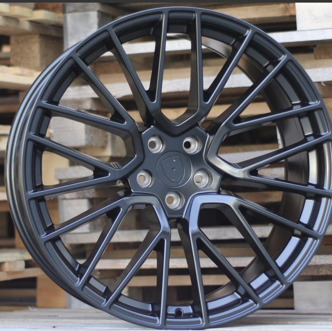 set 21 inch Porsche Macan Turbo S GTS velgen zwart gepolijst, -, -, Banden en Velgen, Nieuw