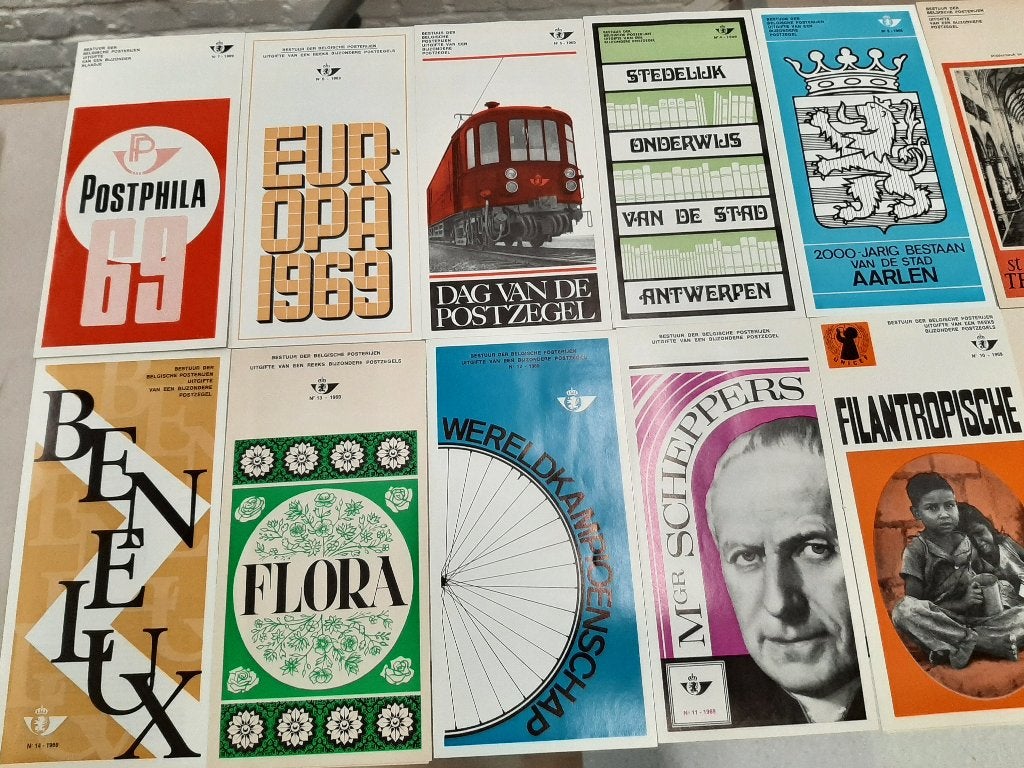 Lot de timbres avec pochette 1969, Neuf, Non oblitéré, Album pour timbres, Enlèvement