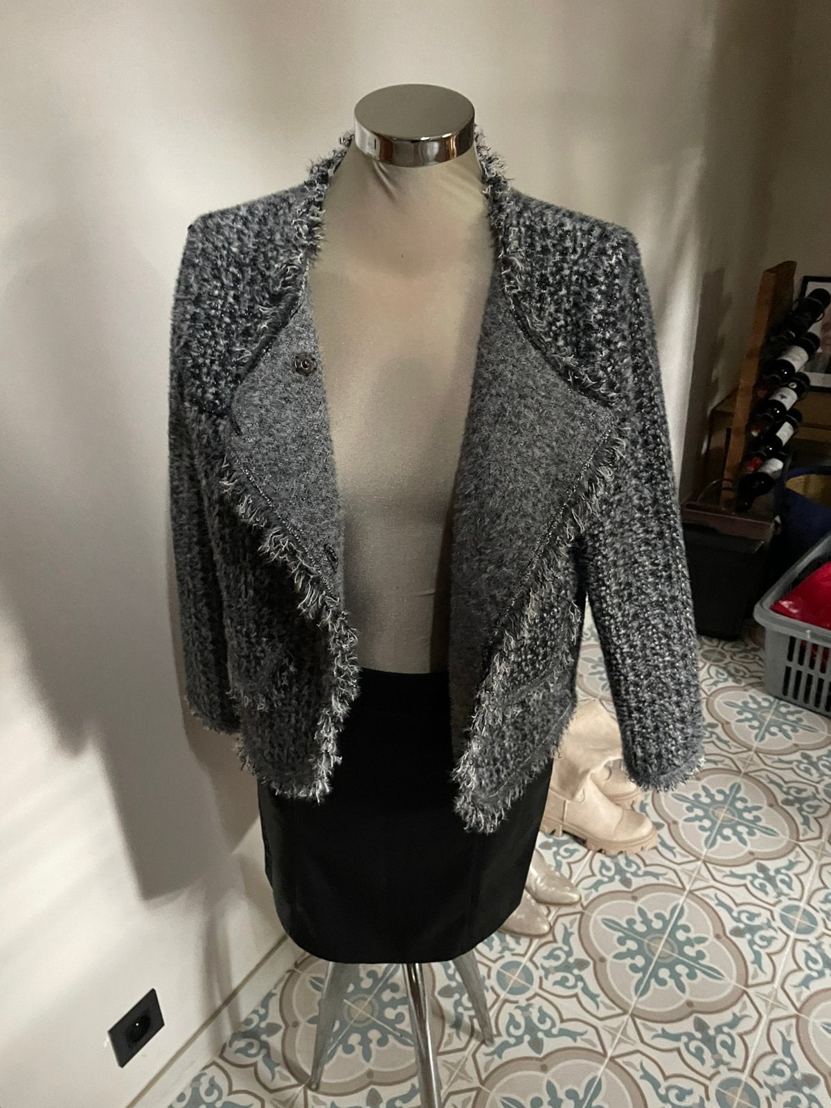 Klassevolle vest van Finery maat S/M, Ophalen, Nieuw, Maat 38/40 (M), Grijs