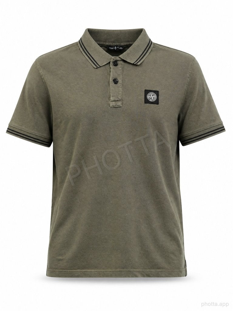 Stone Island POLO, Stone Island, Porté, Vert, Enlèvement