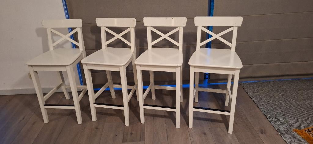 Tabourets de bar blancs Rosentorp (voir mes autres annonces), Enlèvement