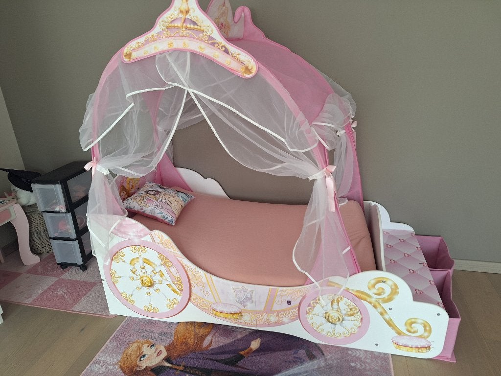 Junior bed prinsessen Disney, Ophalen, 140 tot 160 cm, 70 tot 85 cm, Matras