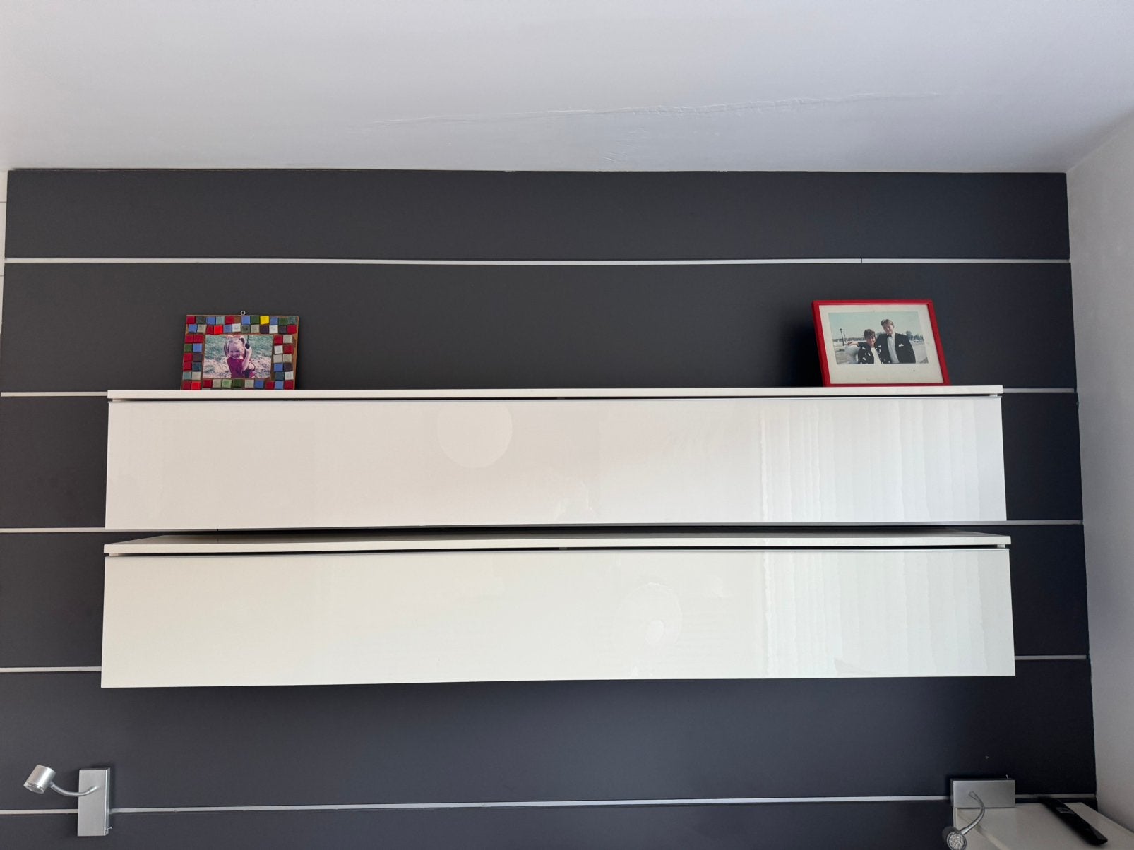 2 wand bibliotheekkasten, Huis en Inrichting, Kasten | Boekenkasten, Ophalen, Overige materialen, Gebruikt, Met klep(pen)