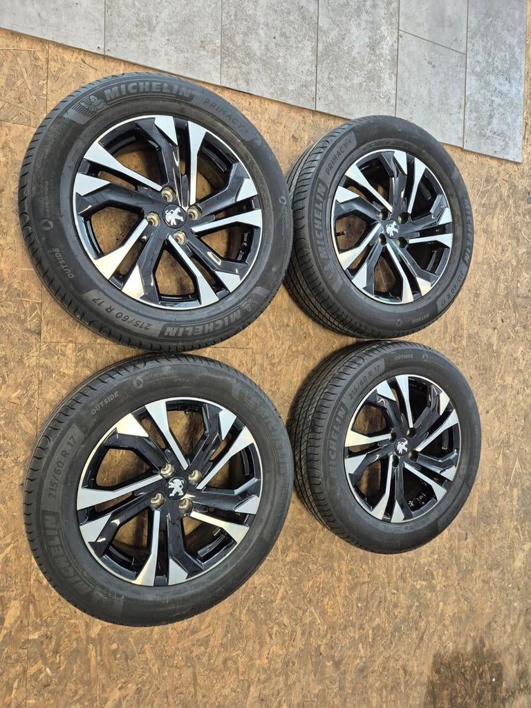JANTES PEUGEOT 2008& PNEUS ÉTÉ MICHELIN 215/60R17 DOT;0921, Autos : Pièces & Accessoires, Pneus & Jantes, 215 mm, Véhicule de tourisme