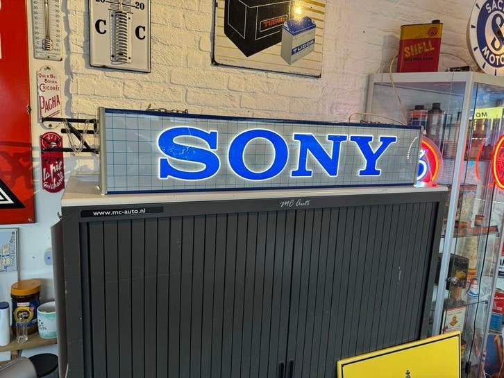 Vintage Sony Lichtbak Reclamebord - Uniek Verzamelobject, Verzamelen