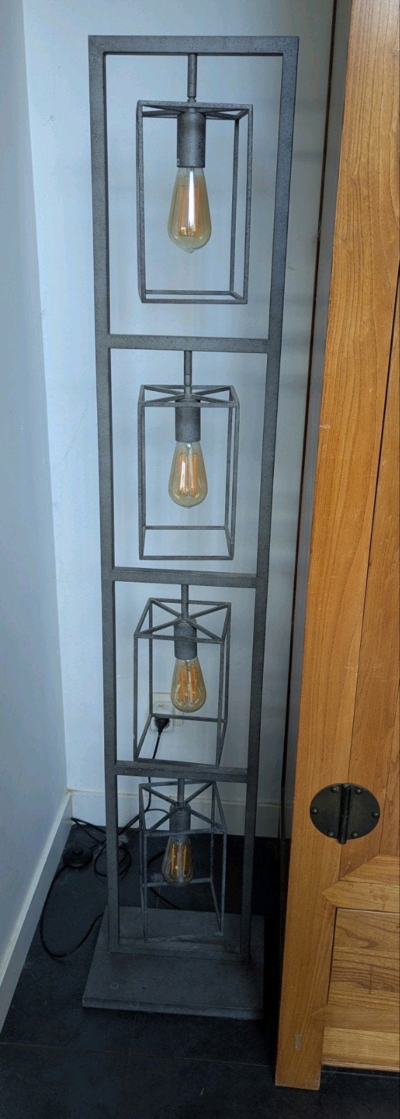 Vloerlamp CUBIC TOWER - Oud zilver, Ophalen, Zo goed als nieuw, Metaal