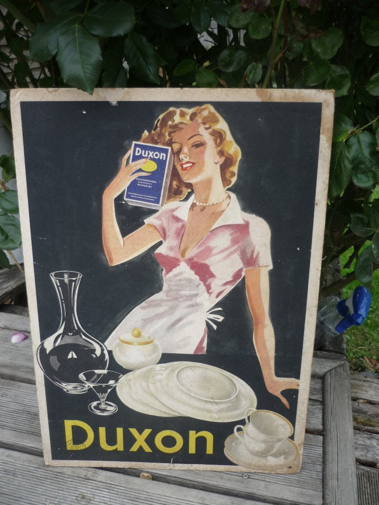 Carton pubicitaire Duxon - Pin-Up, Enlèvement ou Envoi