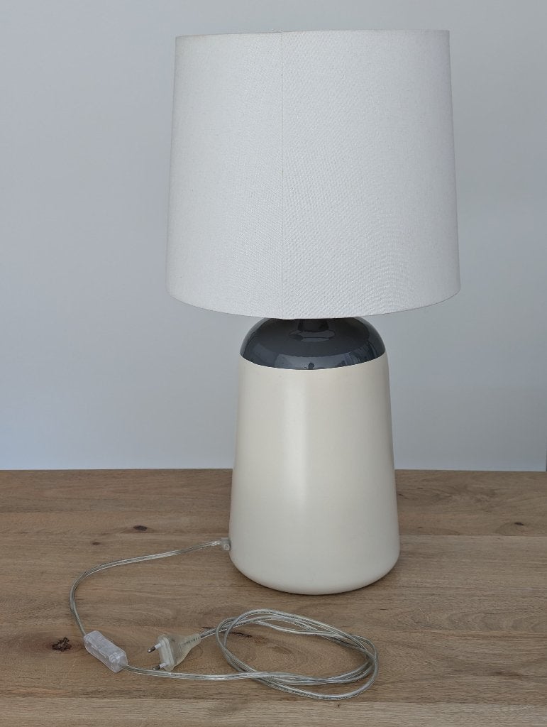 Mooie tafellamp, Beige, Enlèvement ou Envoi, Avec abat-jour, Métal