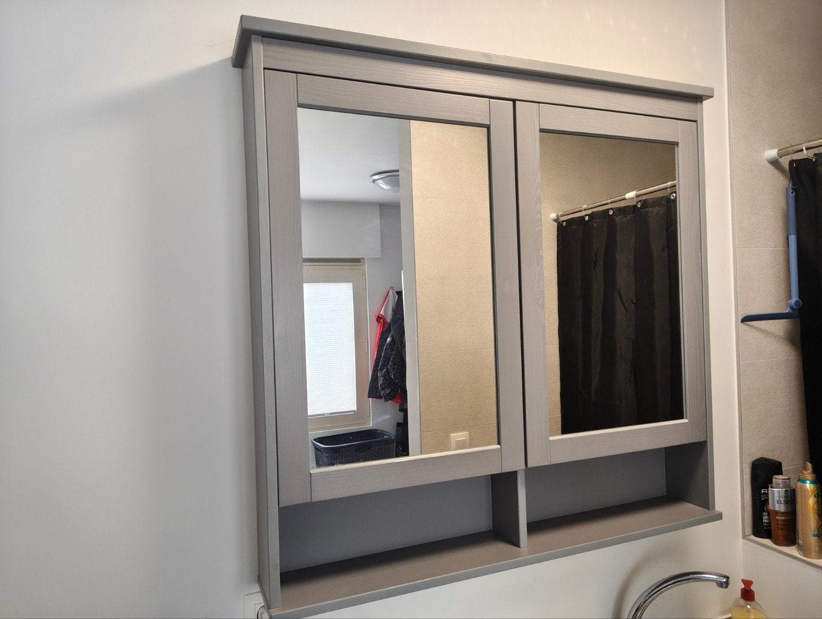 Spiegelkast Ikea Hemnes, Ophalen, Met deur(en), 100 tot 150 cm, Minder dan 25 cm