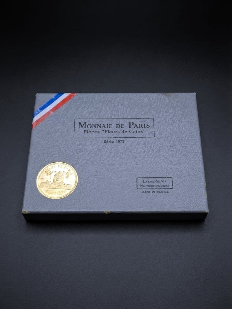 Numismatische doos van de Monnaie de Paris uit 1973., Postzegels en Munten, Ophalen, Frankrijk, Setje, Zilver