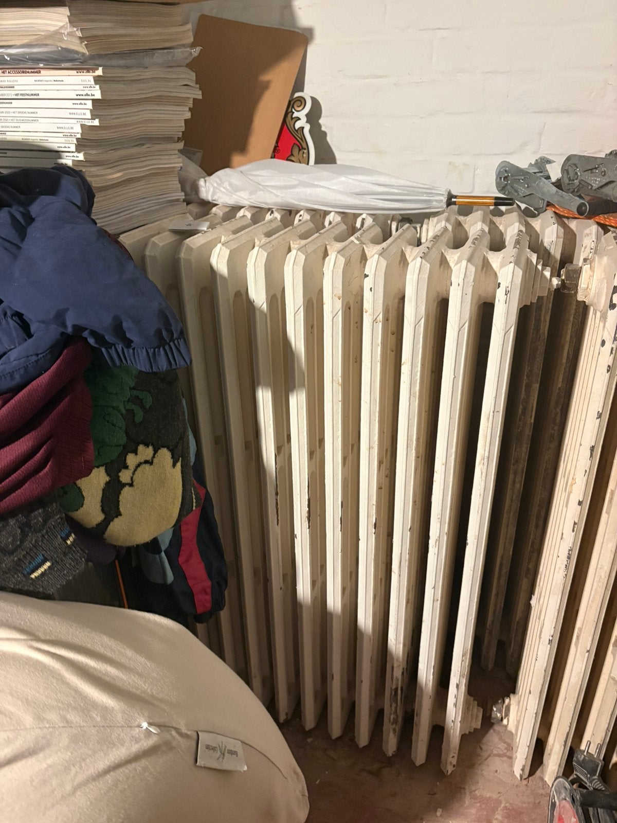 5 Gietijzeren chauffages, Ophalen, Gebruikt, Radiator, 150 cm of meer