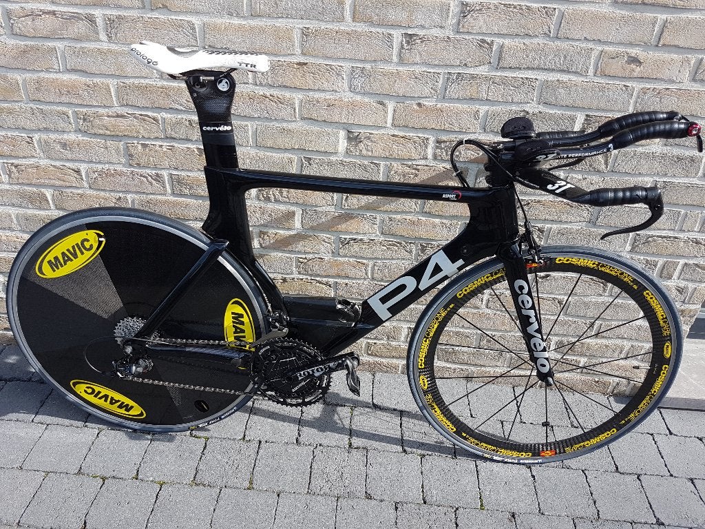 Cervelo P4 Triatlon/Chronofiets, Carbon, Velgrem, Zo goed als nieuw, 15 tot 20 versnellingen