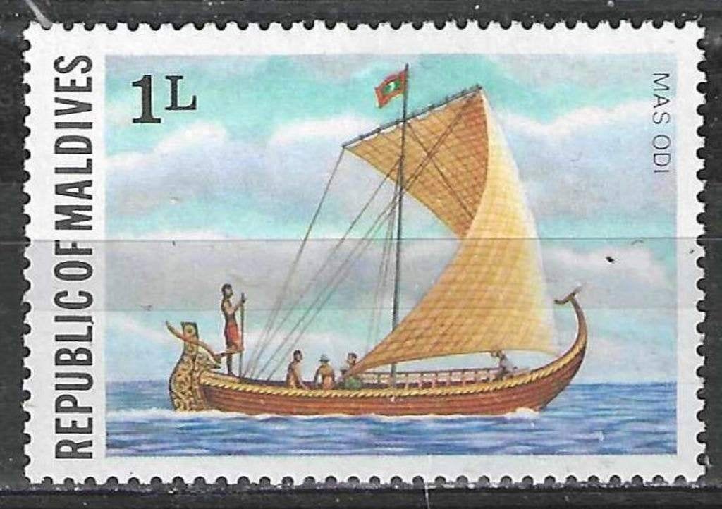 Maldiven 1978 - Yvert 699 - Boten - "Mas Odi" - 1 l. (PF), Verzenden, Postfris