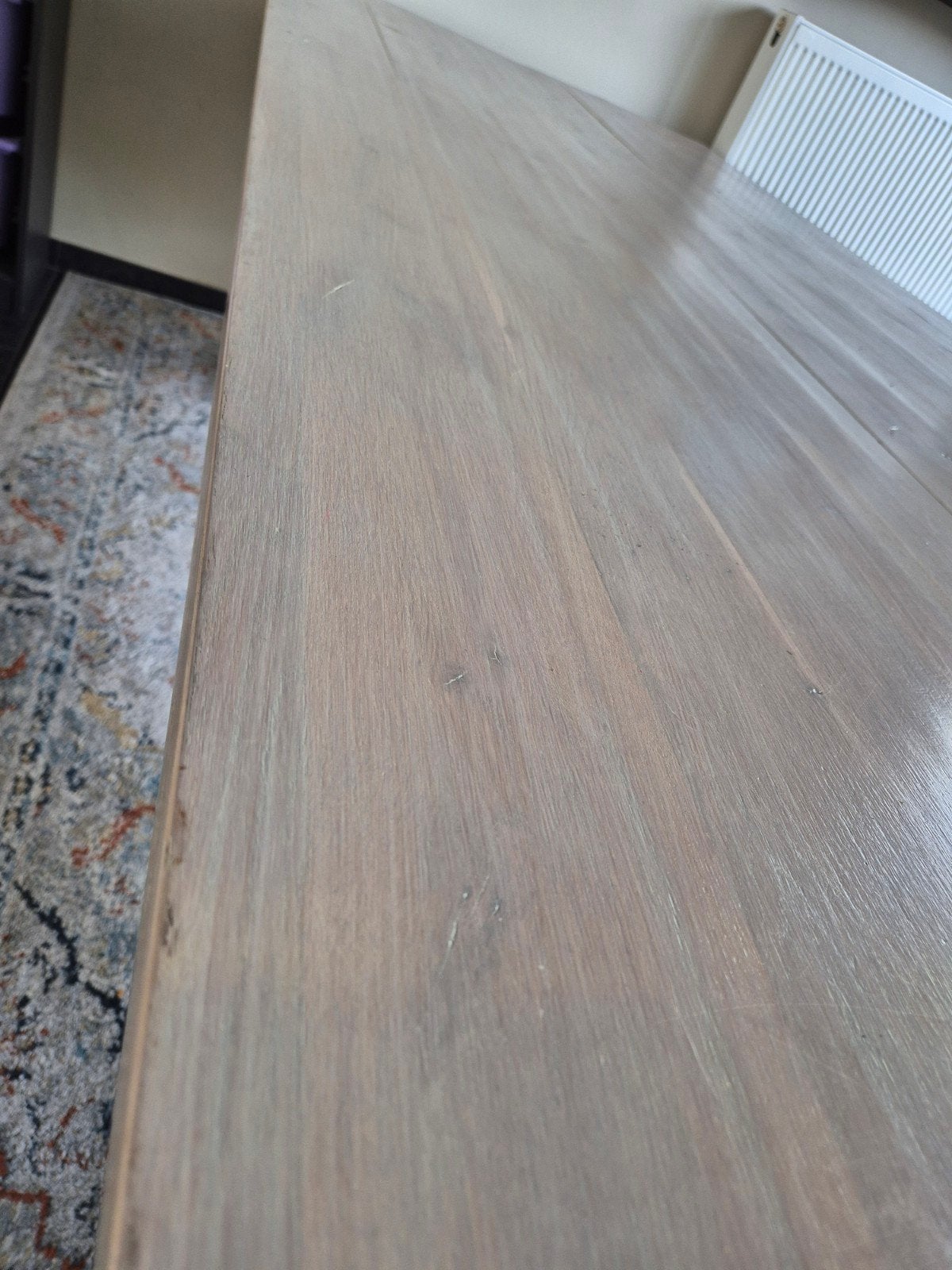 Eettafel 220cm x 100cm, Ophalen, Gebruikt, 100 tot 150 cm, 200 cm of meer